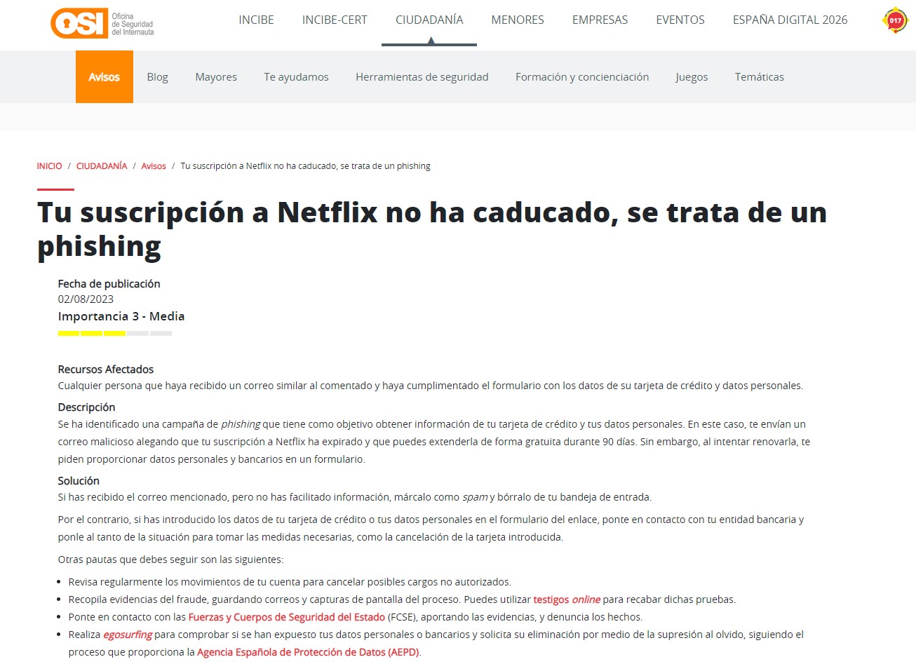 Tu suscripción a Netflix no ha caducado, se trata de un phishing Tu suscripción a Netflix no ha caducado, se trata de un phishing