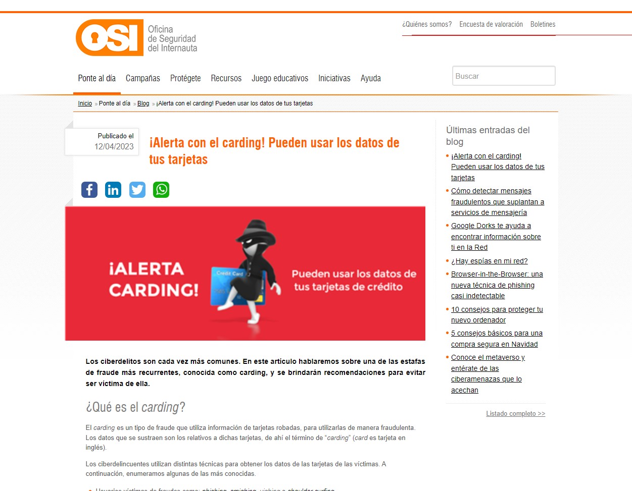 ¡Alerta con el carding! Pueden usar los datos de tus tarjetas ¡Alerta con el carding! Pueden usar los datos de tus tarjetas