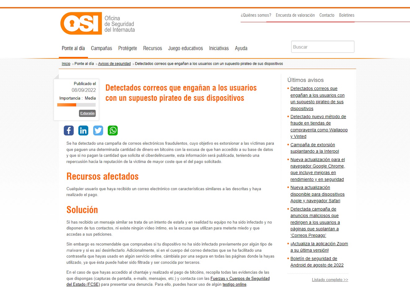 Detectados correos que engañan a los usuarios con un supuesto pirateo de sus dispositivos Detectados correos que engañan a los usuarios con un supuesto pirateo de sus dispositivos